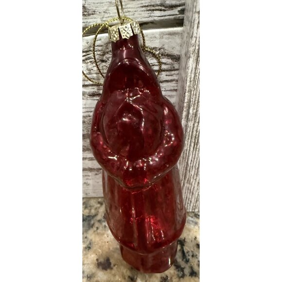 Vintage Ruby Red Mercury Glass Santa 5” Beautiful Santa Claus Figure - Picture 4 of 8